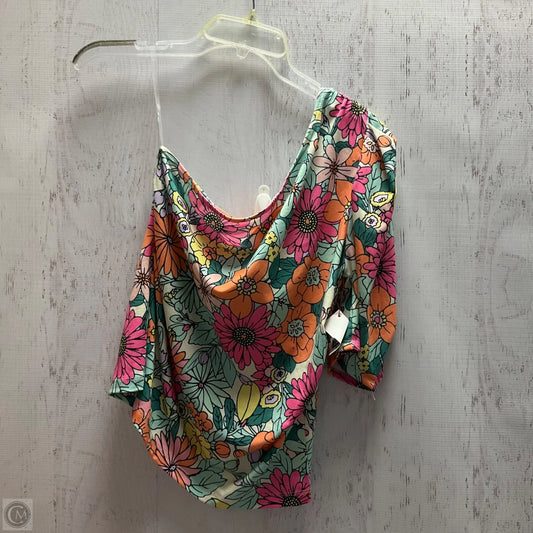 Top Short Sleeve By Bibi In Floral Print, Size: M