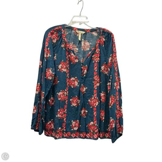Top Long Sleeve By Clothes Mentor In Floral Print, Size: Xl