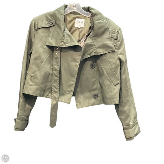 Jacket Moto By Zara In Green, Size: S