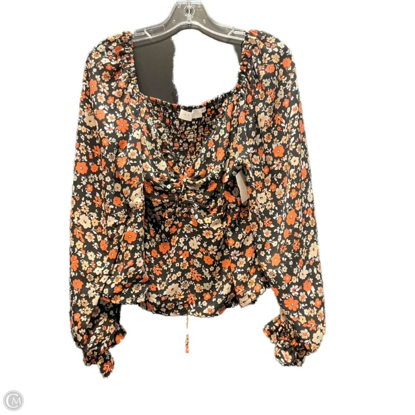 Top Long Sleeve By Astr The Label In Floral Print, Size: 3x