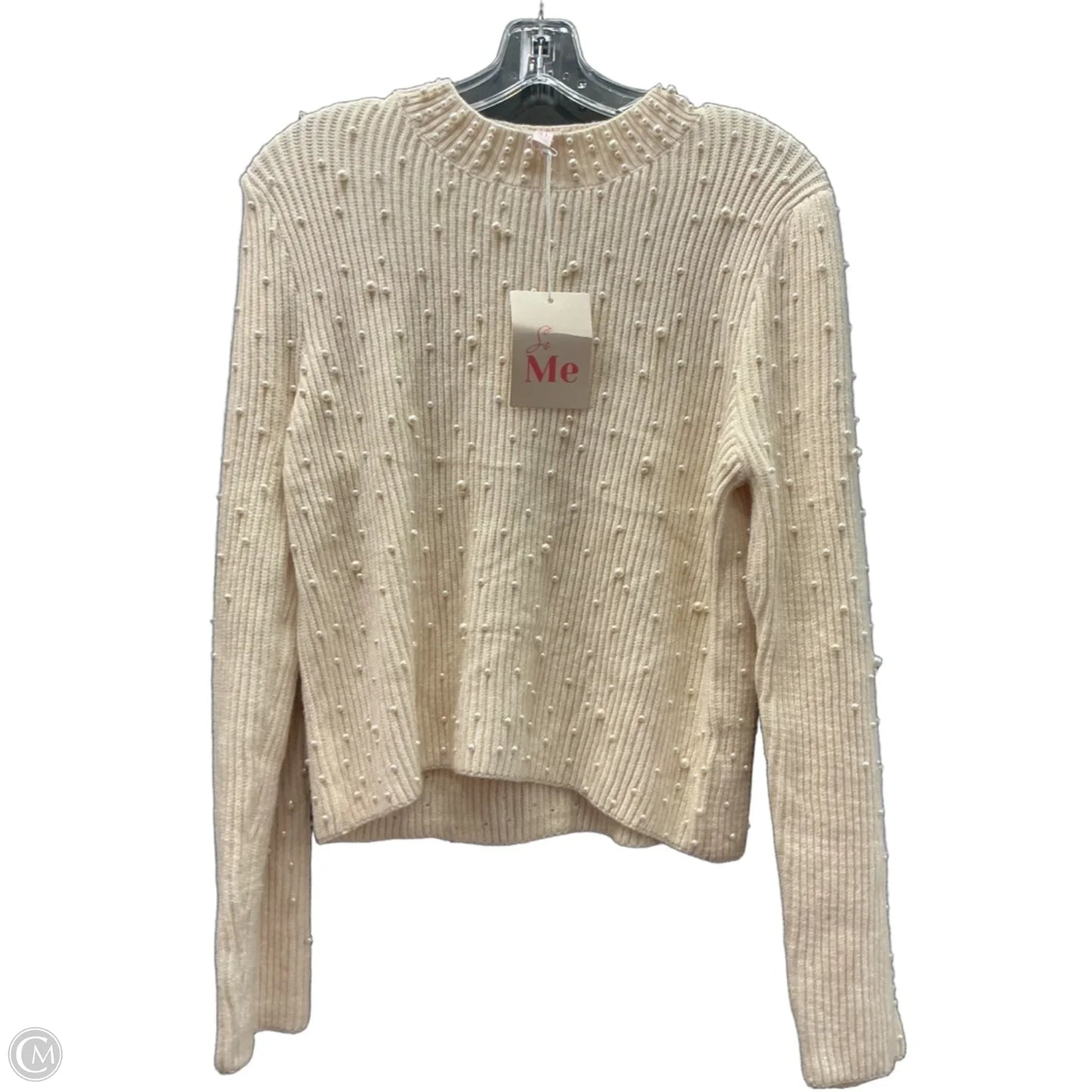 Sweater By Clothes Mentor In Cream, Size: Xl