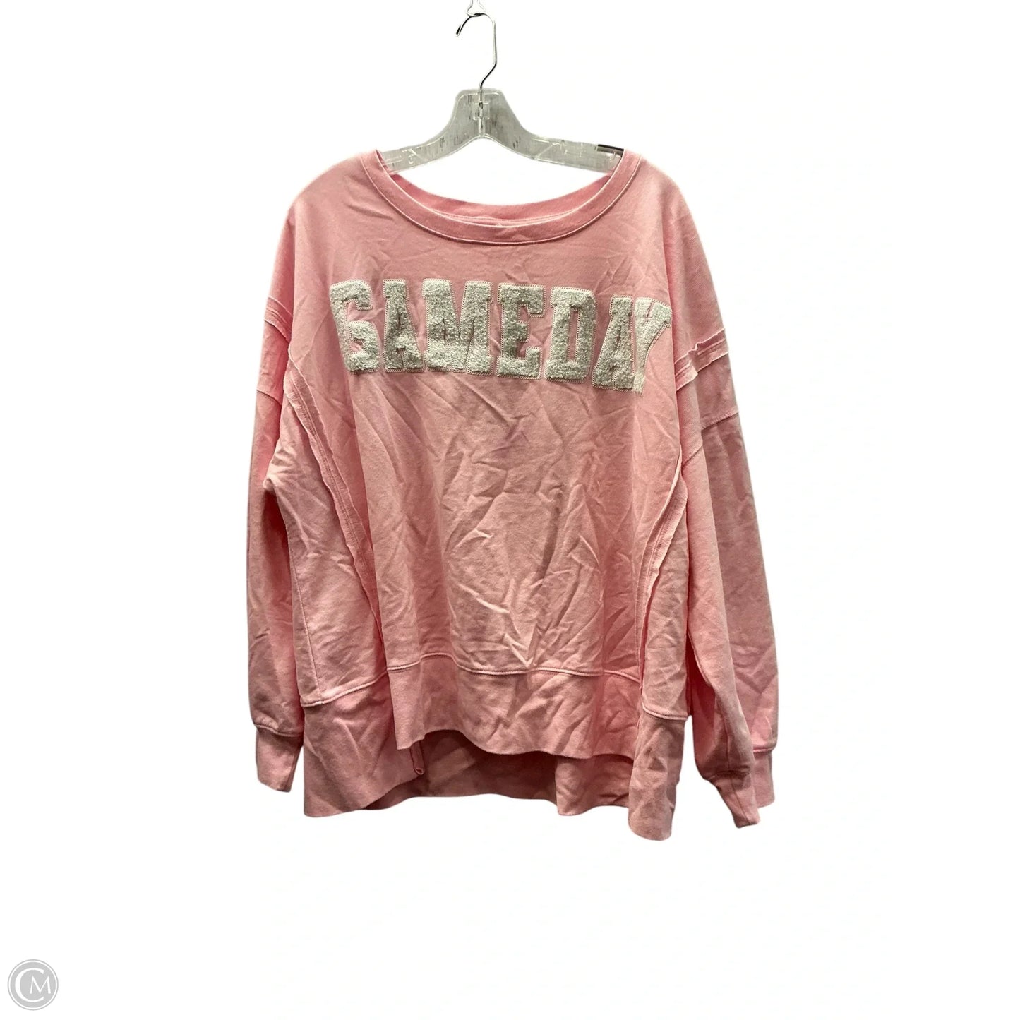 Top Long Sleeve By Cato In Pink, Size: Xxl