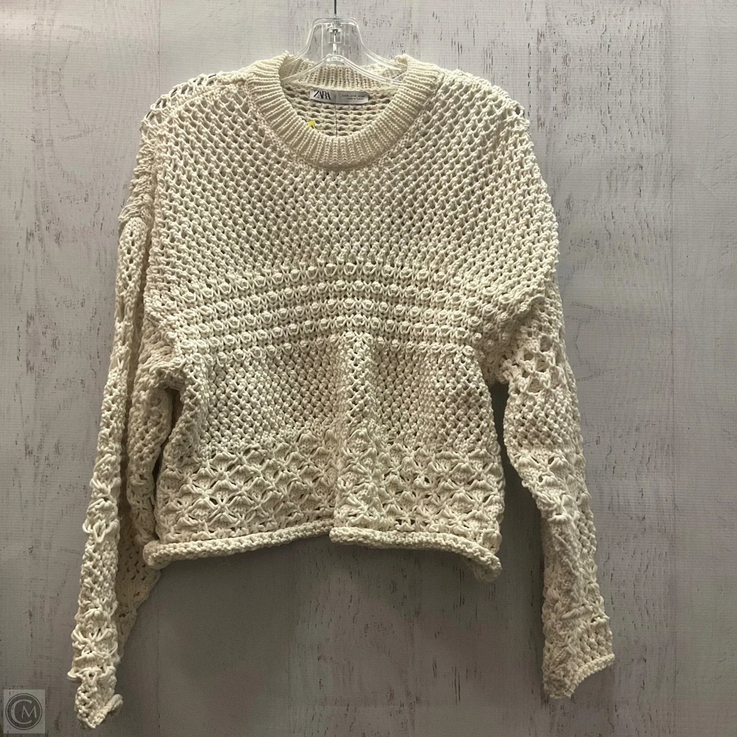 Sweater By Zara In White, Size: M