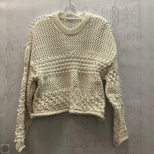 Sweater By Zara In White, Size: M