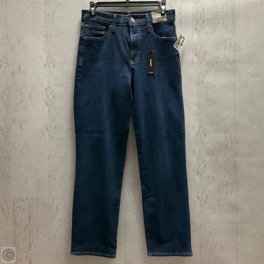 Jeans Straight By Express In Blue Denim, Size: 4