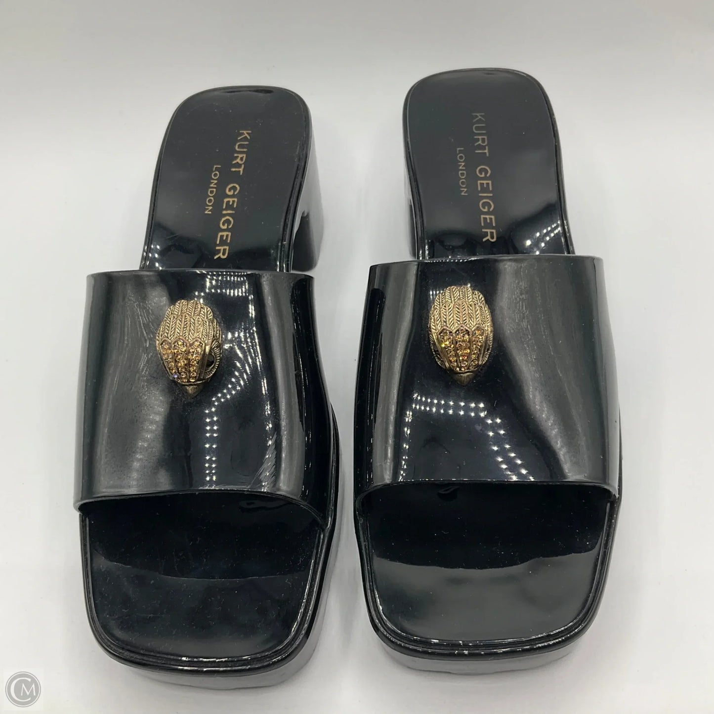 Sandals Heels Block By Kurt Geiger London In Black, Size: 6