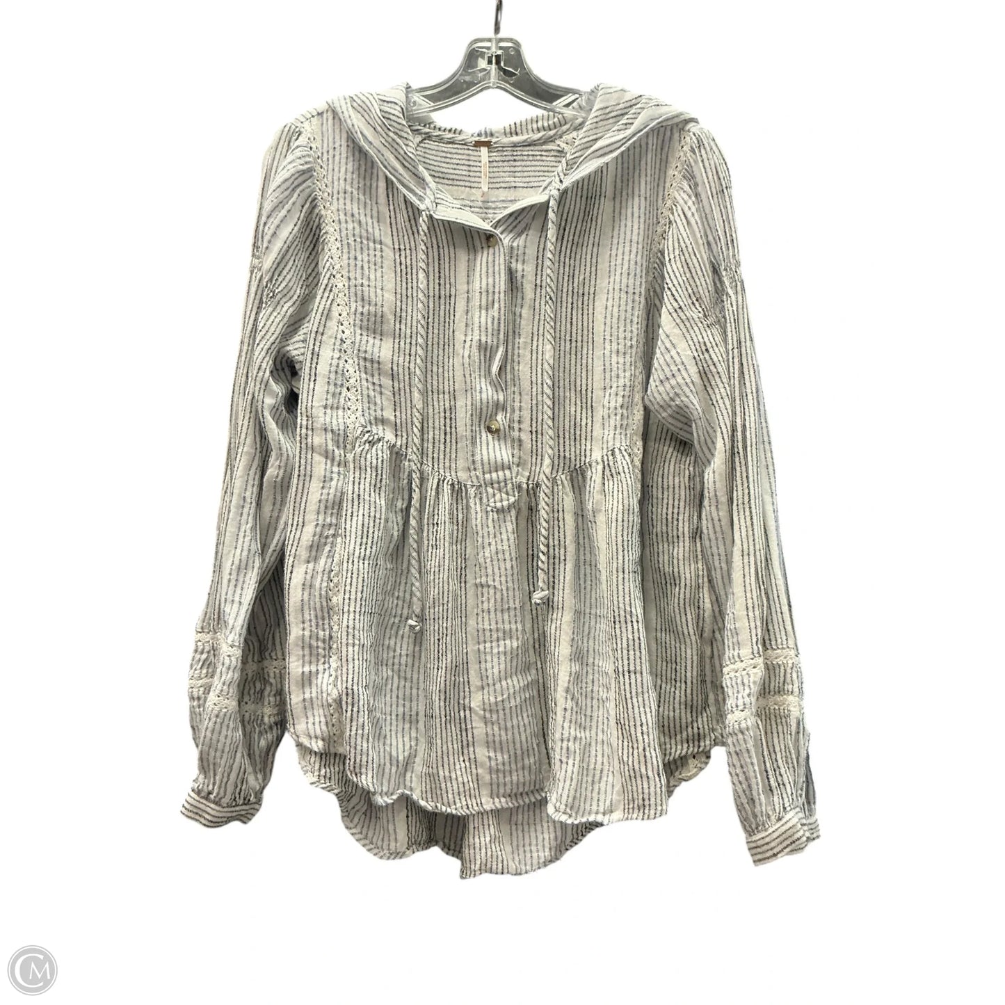 Top Long Sleeve By Free People In Striped Pattern, Size: S