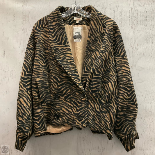 Jacket Faux Fur & Sherpa By Clothes Mentor In Animal Print, Size: M