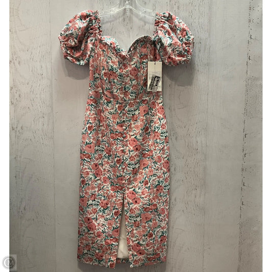 Dress Casual Midi By Clothes Mentor In Floral Print, Size: 2