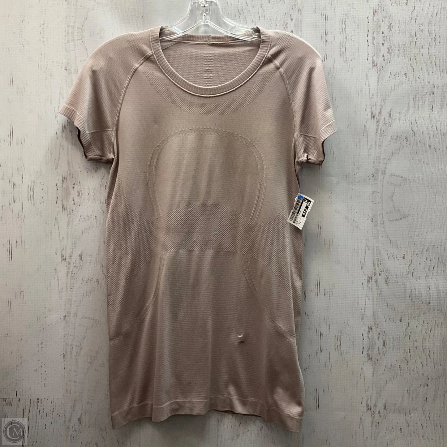 Athletic Top Short Sleeve By Lululemon In Pink, Size: 8