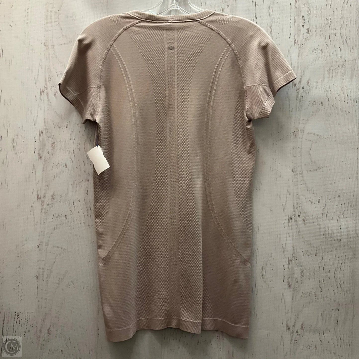 Athletic Top Short Sleeve By Lululemon In Pink, Size: 8