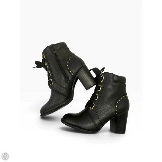 Boots Ankle Heels By Apt 9 In Black, Size: 8.5