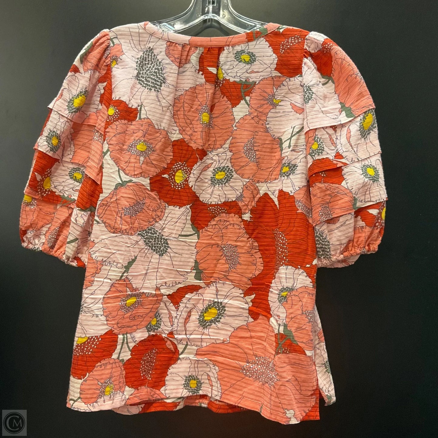 Top Short Sleeve By Loft In Floral Print, Size: Xs