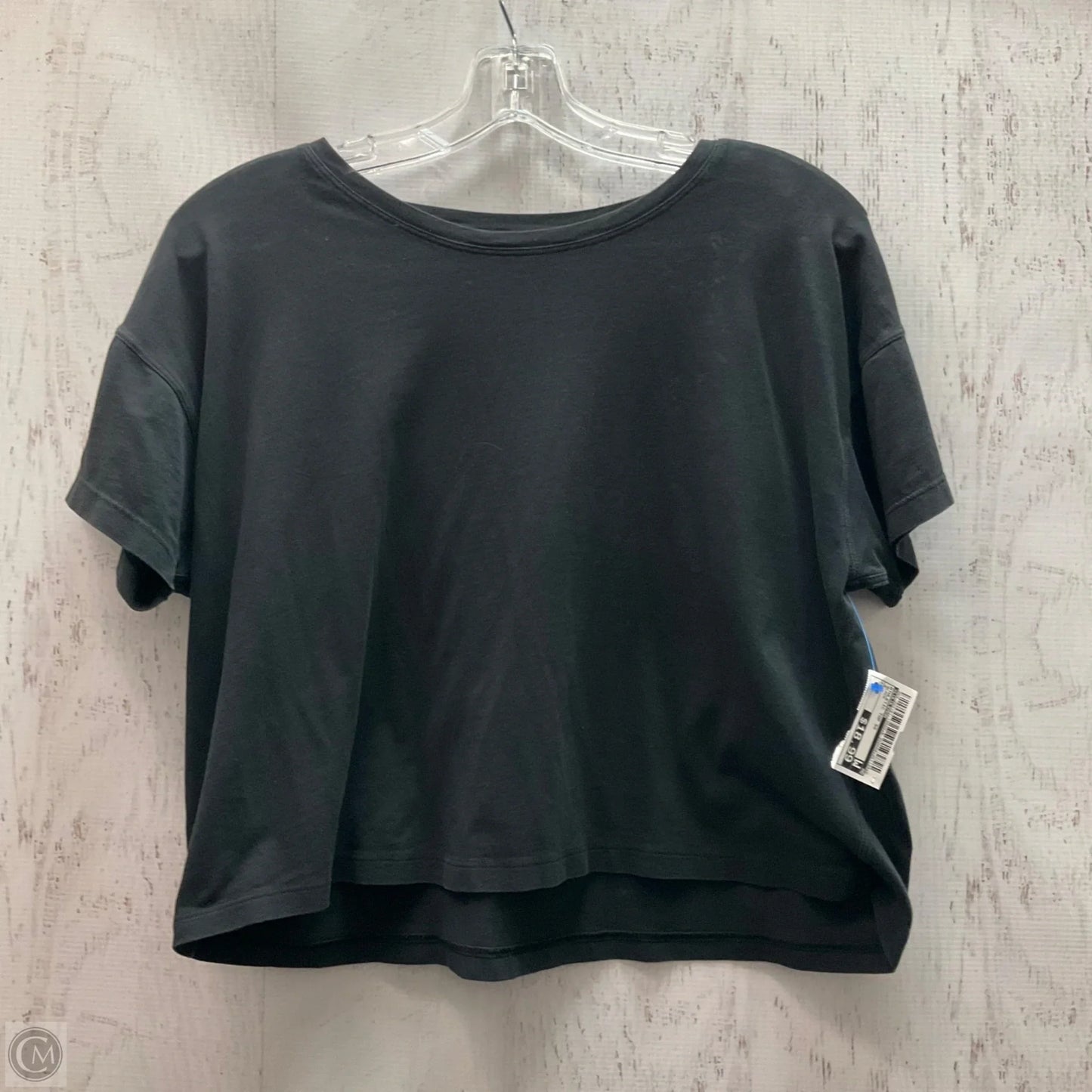 Athletic Top Short Sleeve By Lululemon In Black, Size: 6