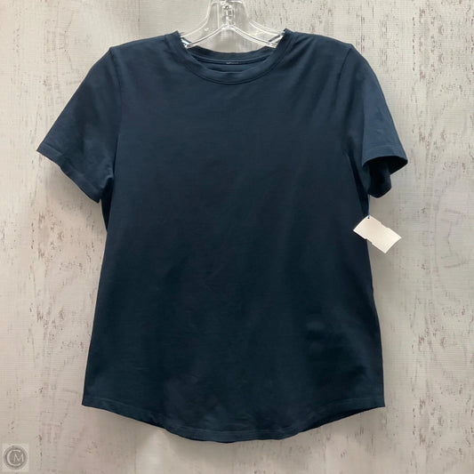 Athletic Top Short Sleeve By Lululemon In Navy, Size: 6