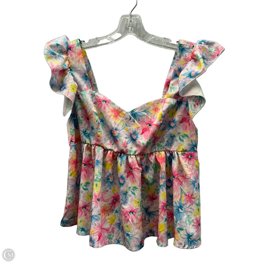 Top Sleeveless By Shein In Multi-colored, Size: M