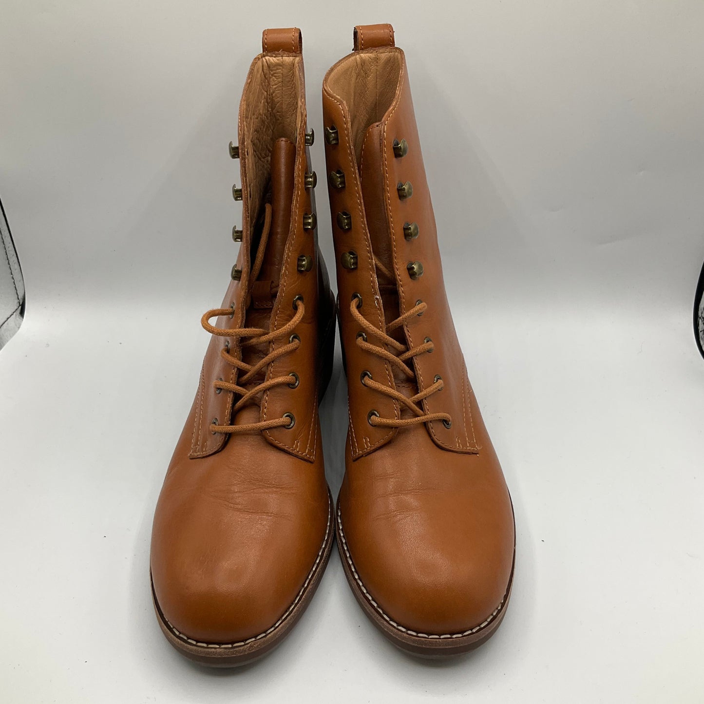Boots Ankle Heels By Madewell In Brown, Size: 8