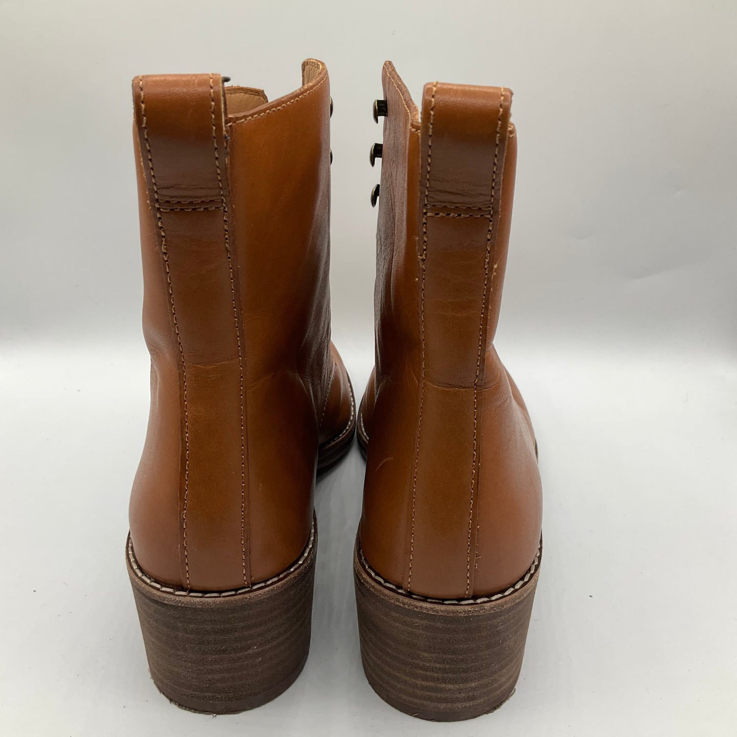 Boots Ankle Heels By Madewell In Brown, Size: 8