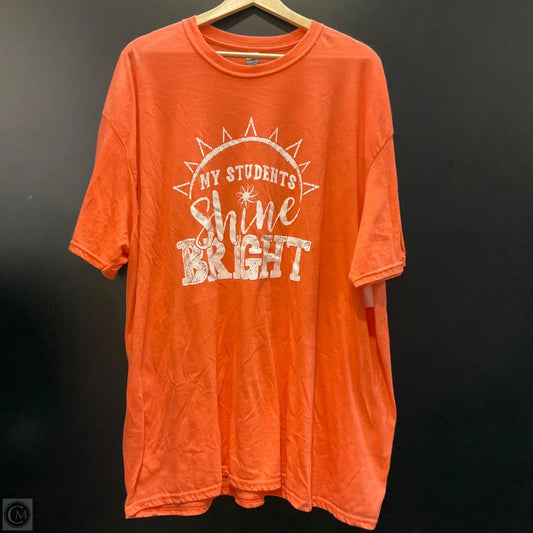 Top Short Sleeve By Gildan In Orange, Size: 3x