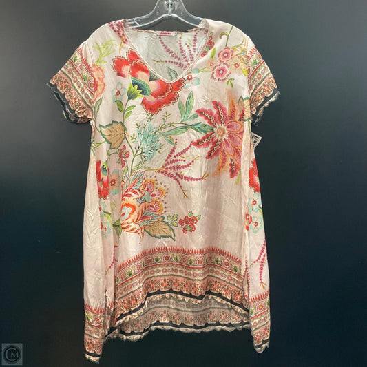 Top Short Sleeve By Johnny Was In Multi-colored, Size: Xs