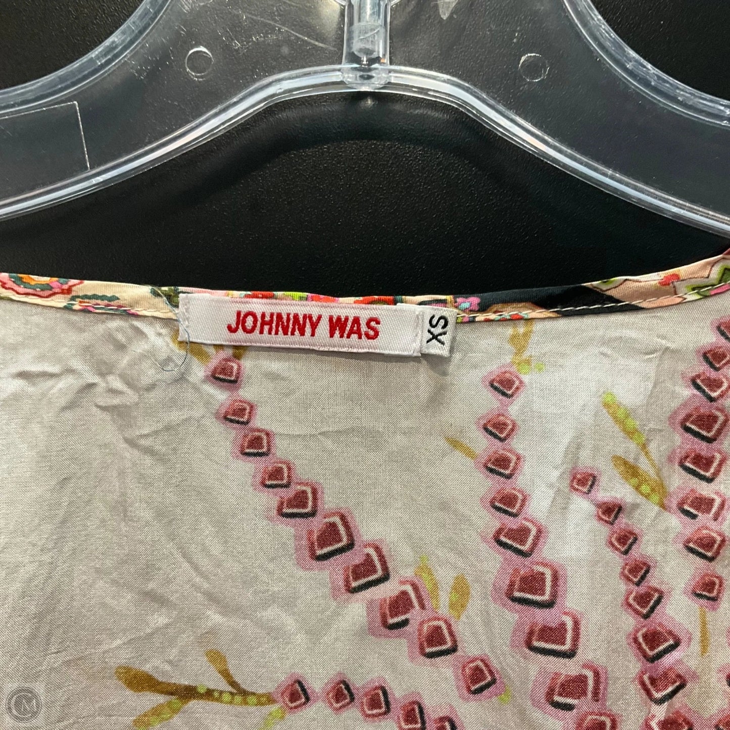 Top Short Sleeve By Johnny Was In Multi-colored, Size: Xs