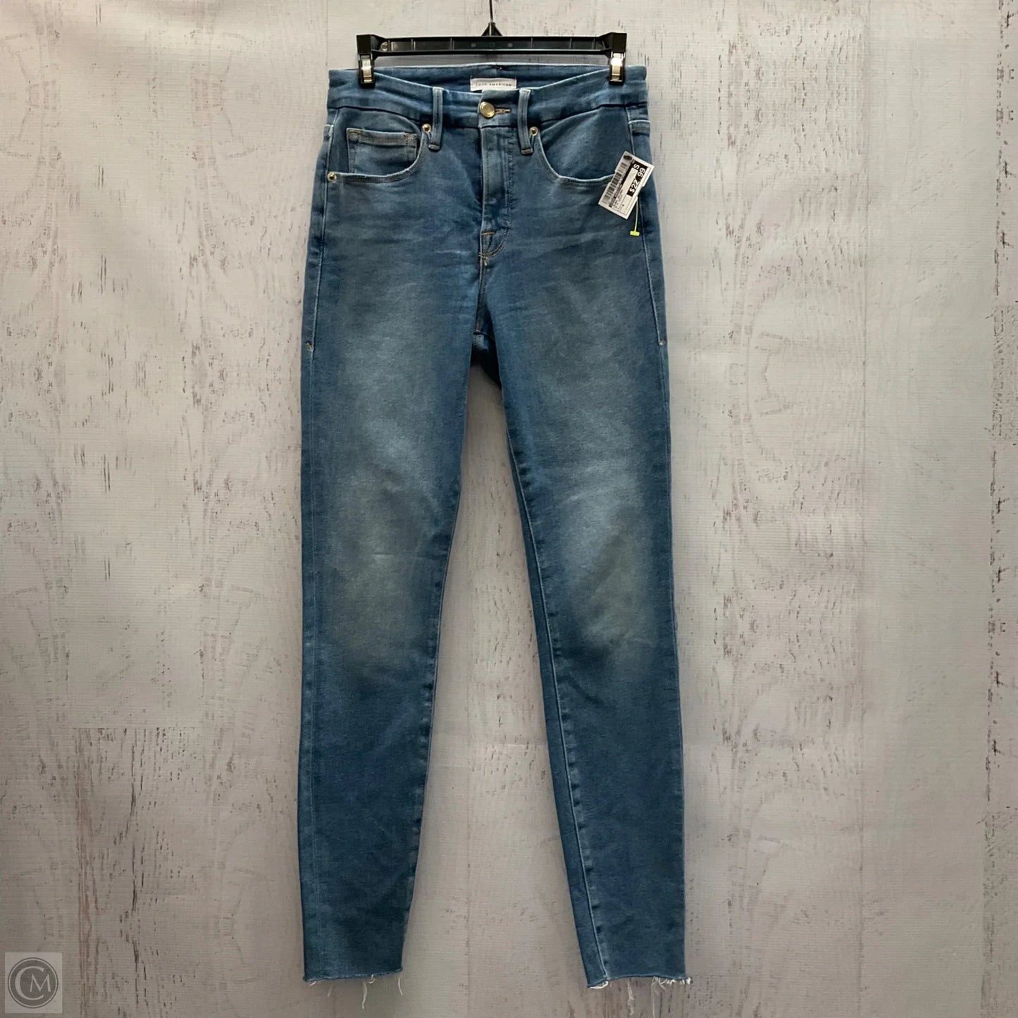 Jeans Skinny By Good American In Blue Denim, Size: 4