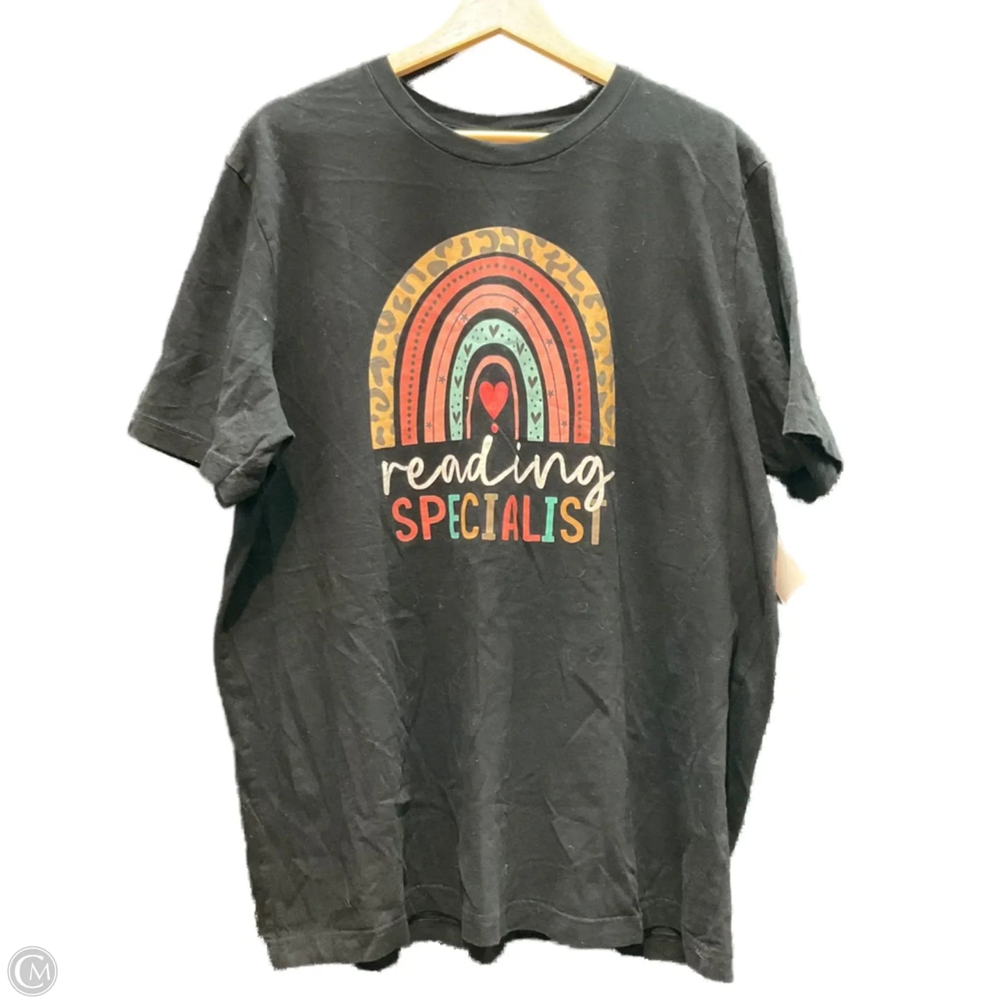 Top Short Sleeve By Clothes Mentor In Black, Size: 2x