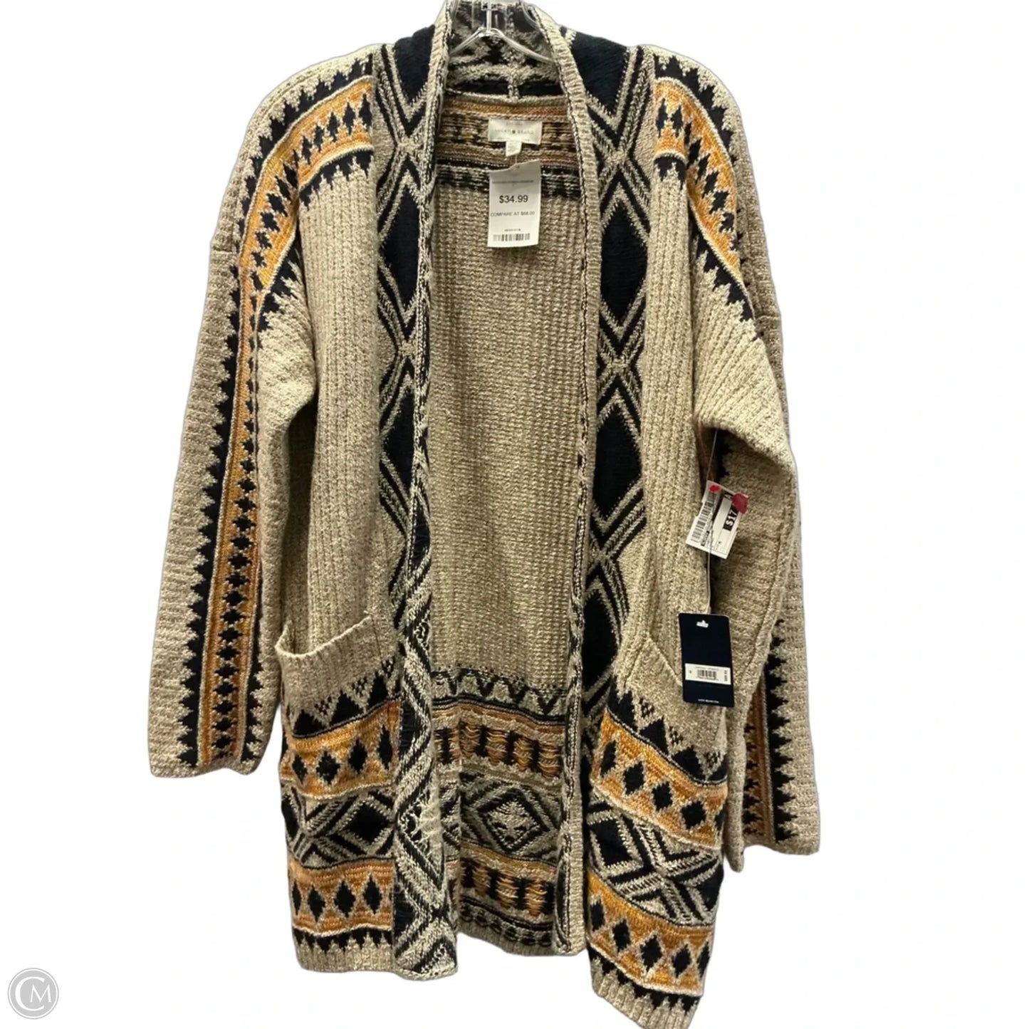 Cardigan By Lucky Brand In Brown, Size: M
