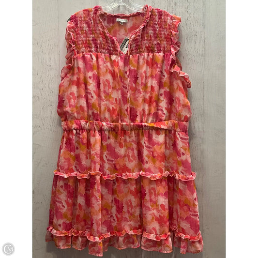 Dress Casual Midi By Ophelia Roe In Pink, Size: 3x