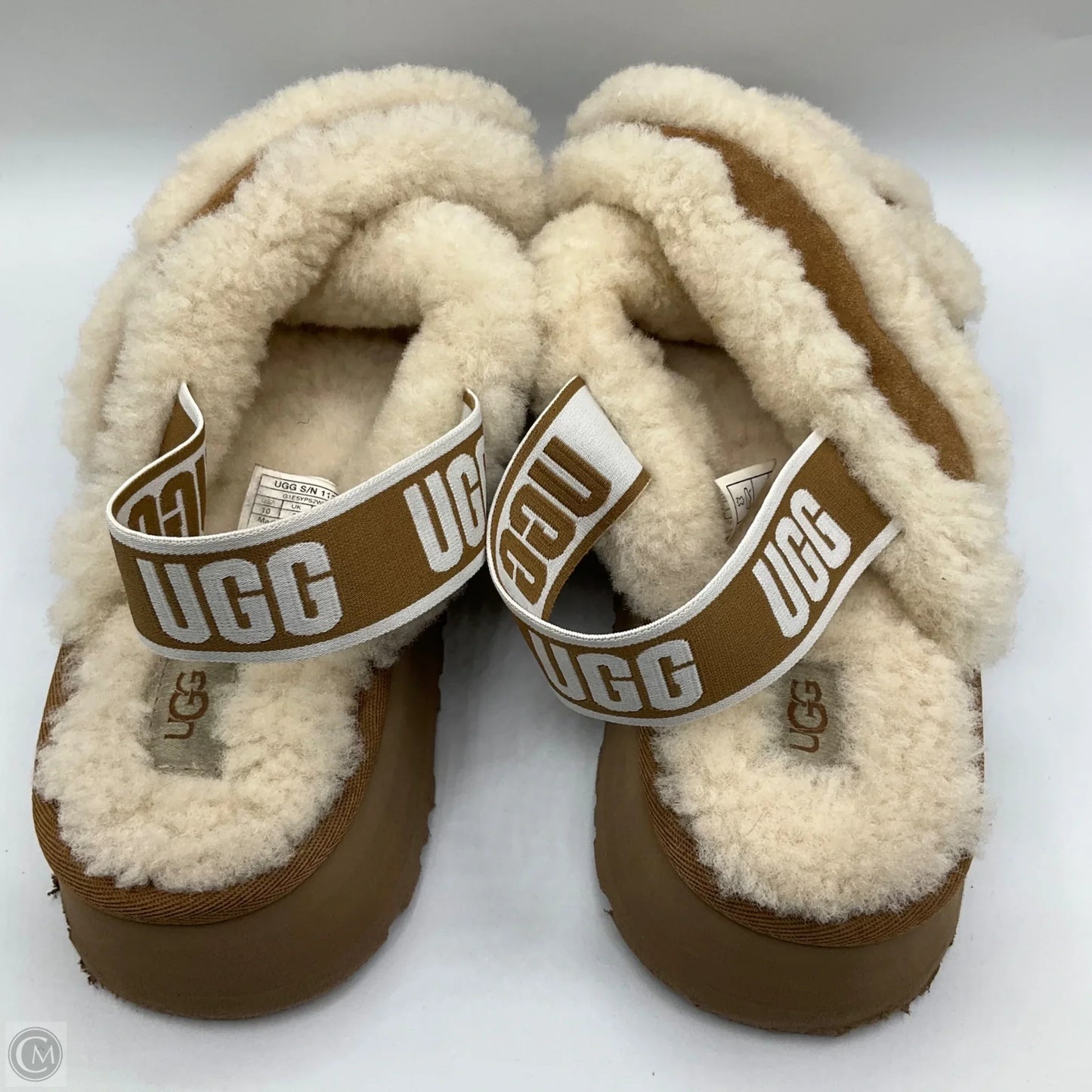 Sandals Designer By Ugg In Beige, Size: 10