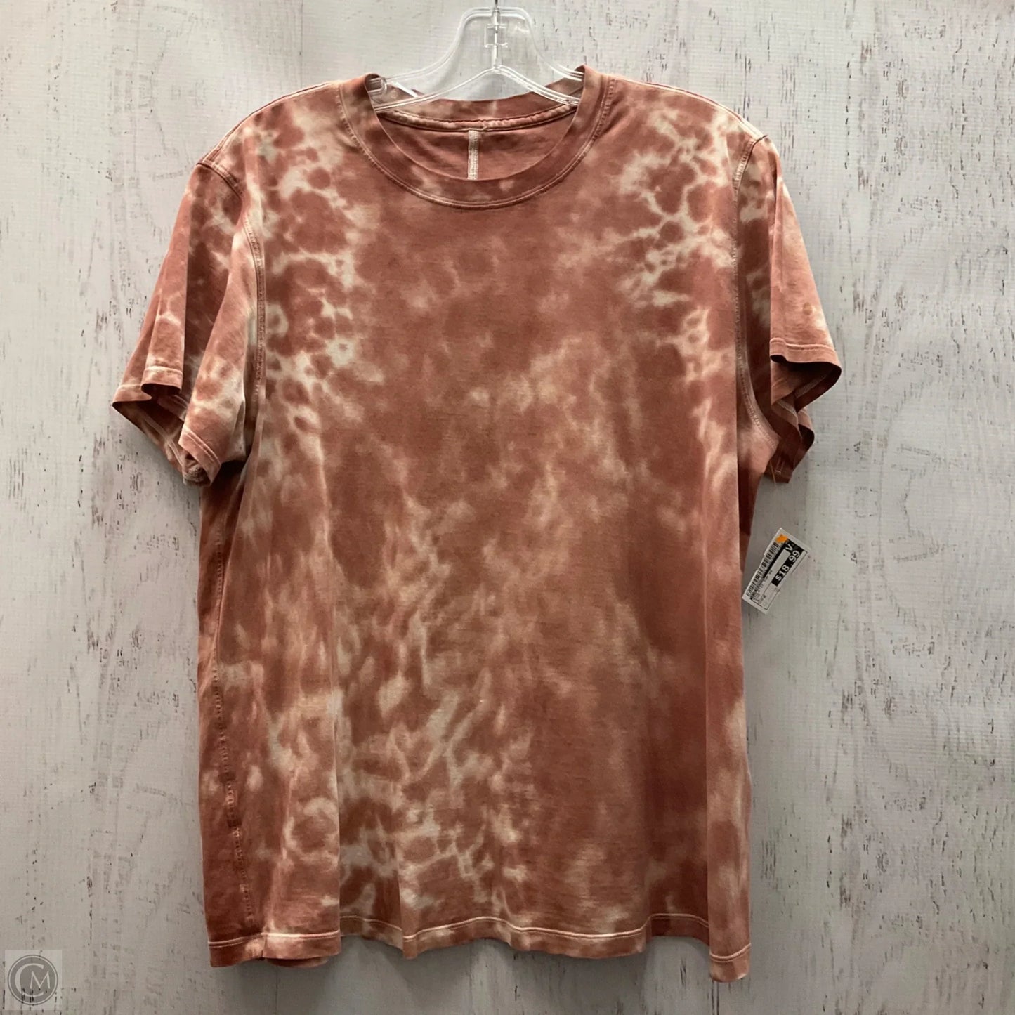 Athletic Top Short Sleeve By Lululemon In Pink, Size: M