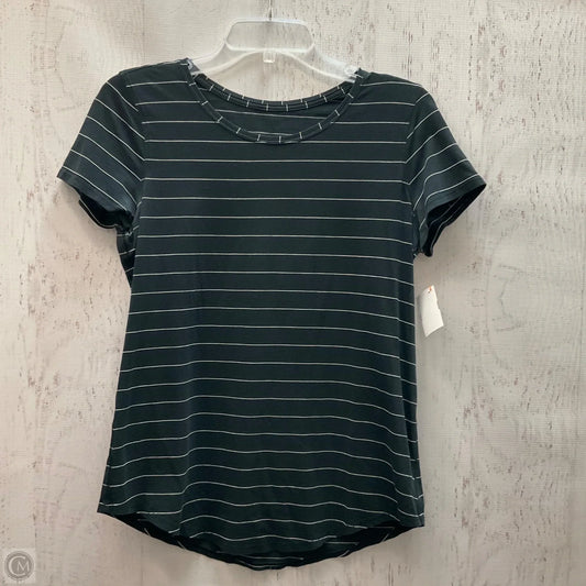Athletic Top Short Sleeve By Lululemon In Striped Pattern, Size: S
