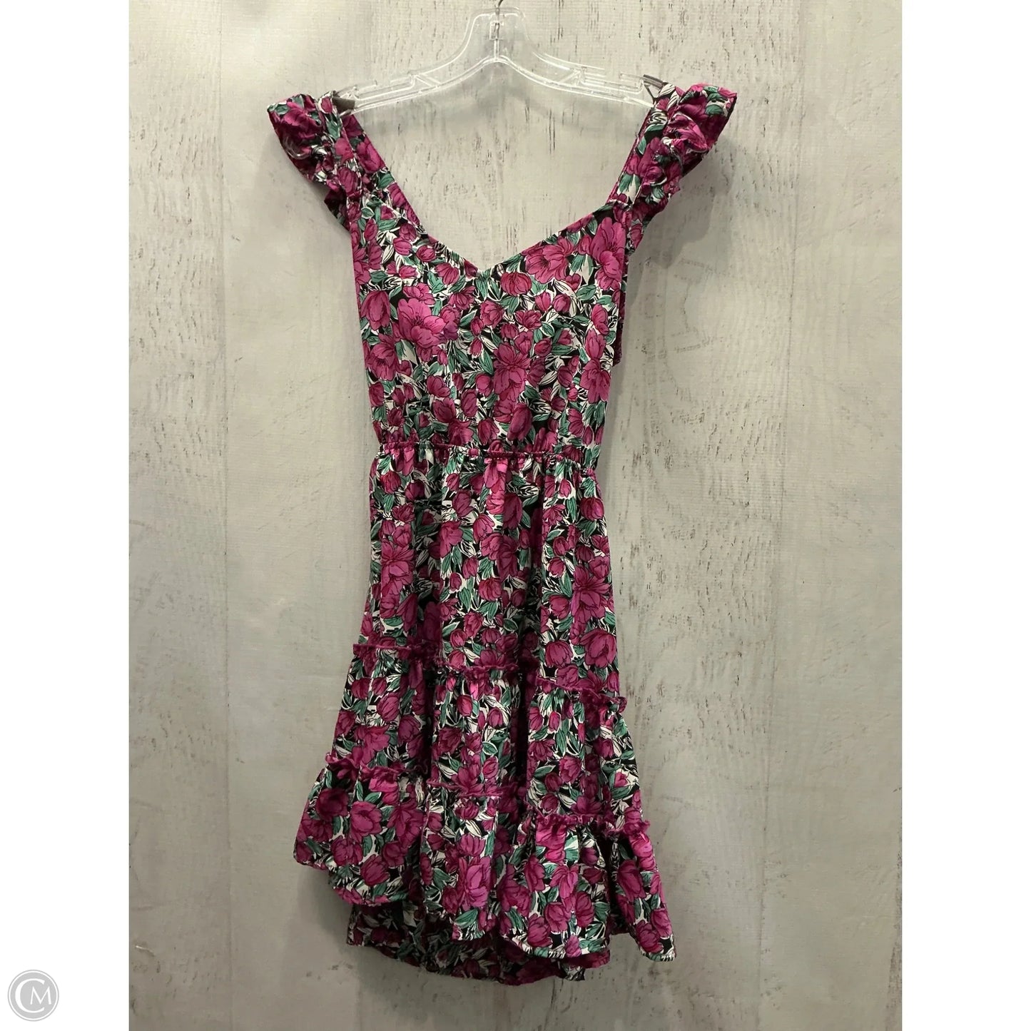 Dress Casual Short By Shein In Green & Purple, Size: S