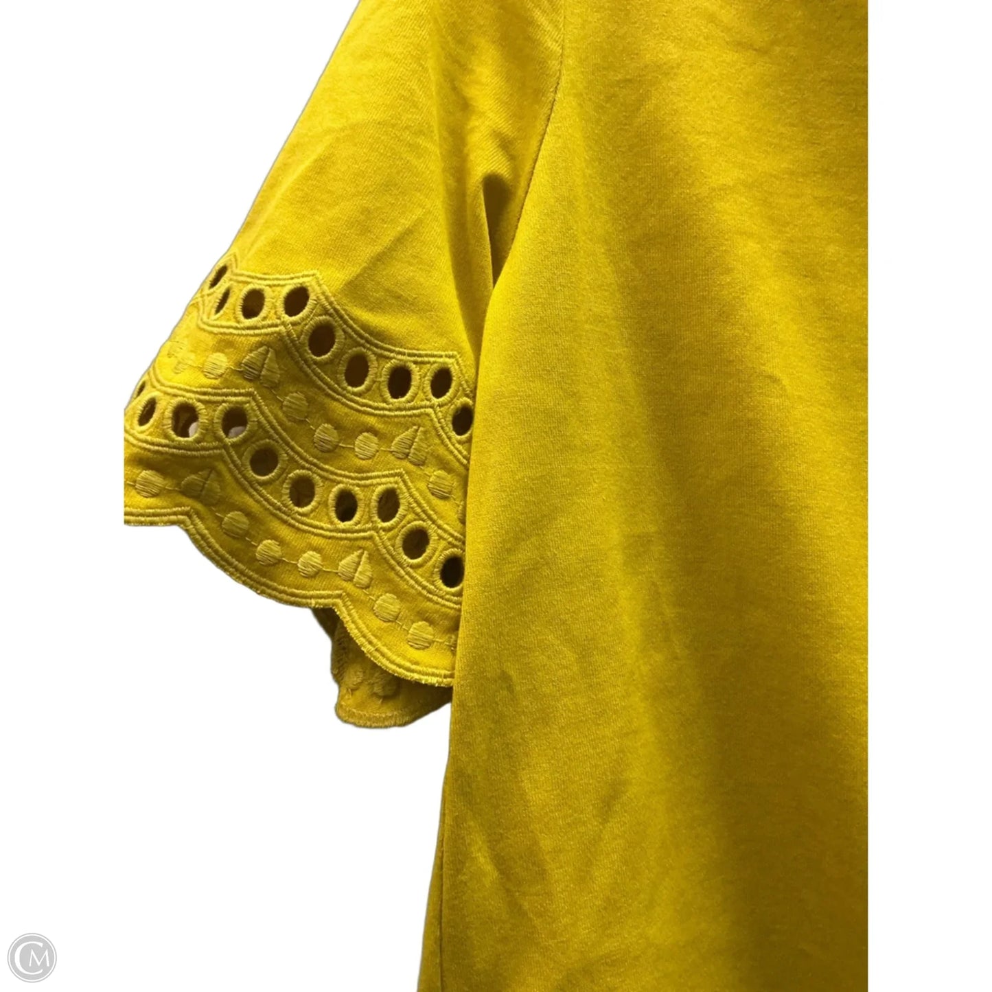 Top Short Sleeve Designer By Kate Spade In Yellow, Size: Xs