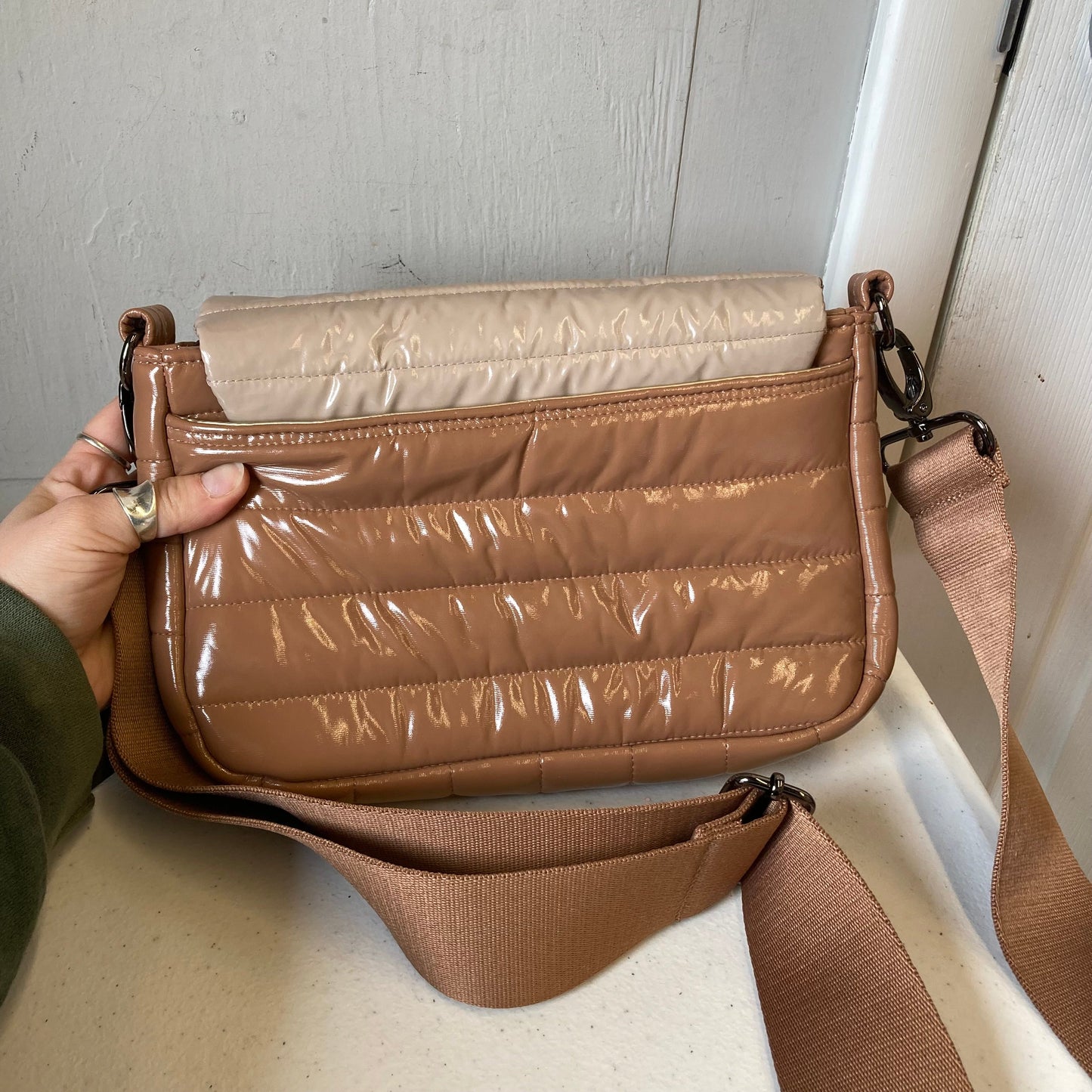 Handbag By Think Royln In Tan, Size:Small