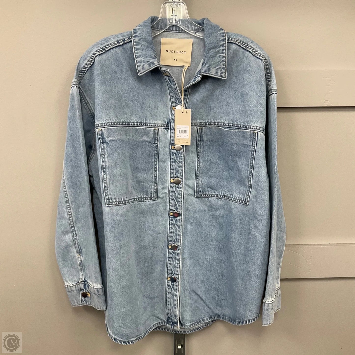 Jacket Shirt By Nude Lucy In Blue, Size: Xs