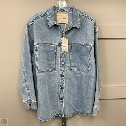 Jacket Shirt By Nude Lucy In Blue, Size: Xs
