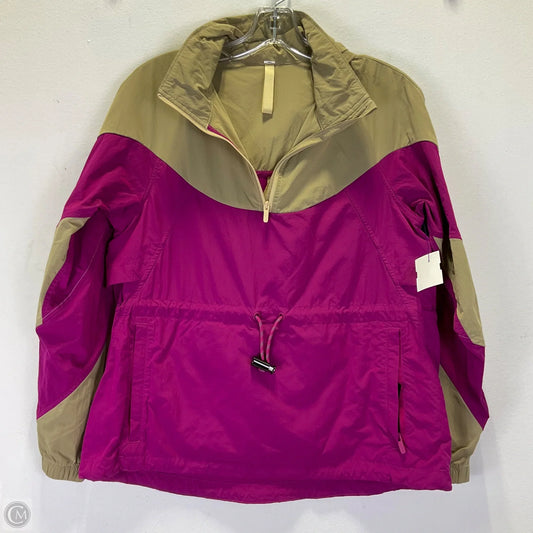 Jacket Windbreaker By Lululemon In Purple & Tan, Size: 2