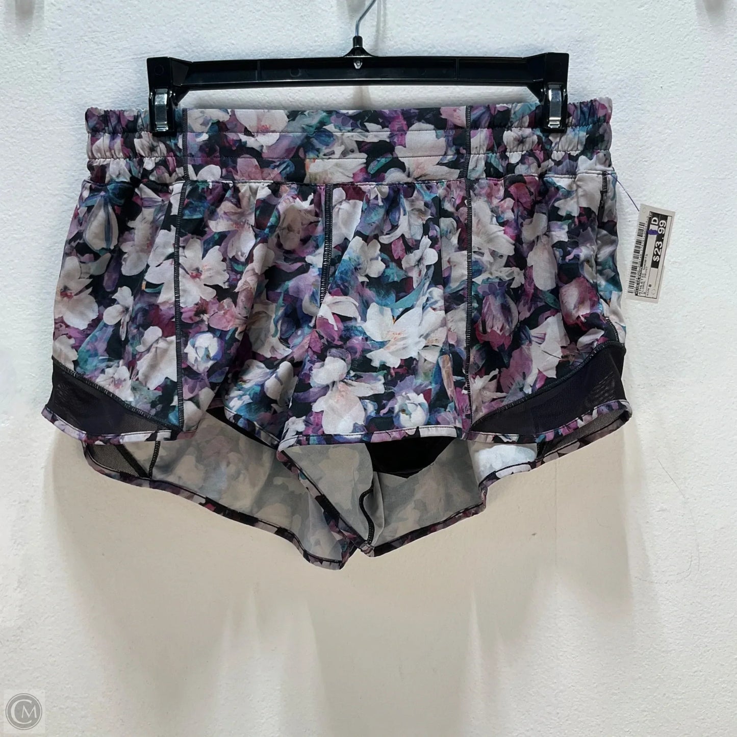 Athletic Shorts By Lululemon In Floral Print, Size: 8