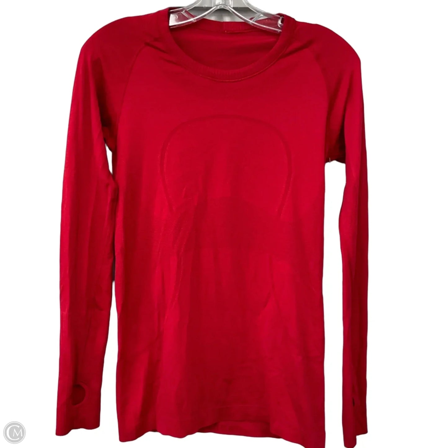 Athletic Top Long Sleeve Crewneck By Lululemon In Red, Size: 8