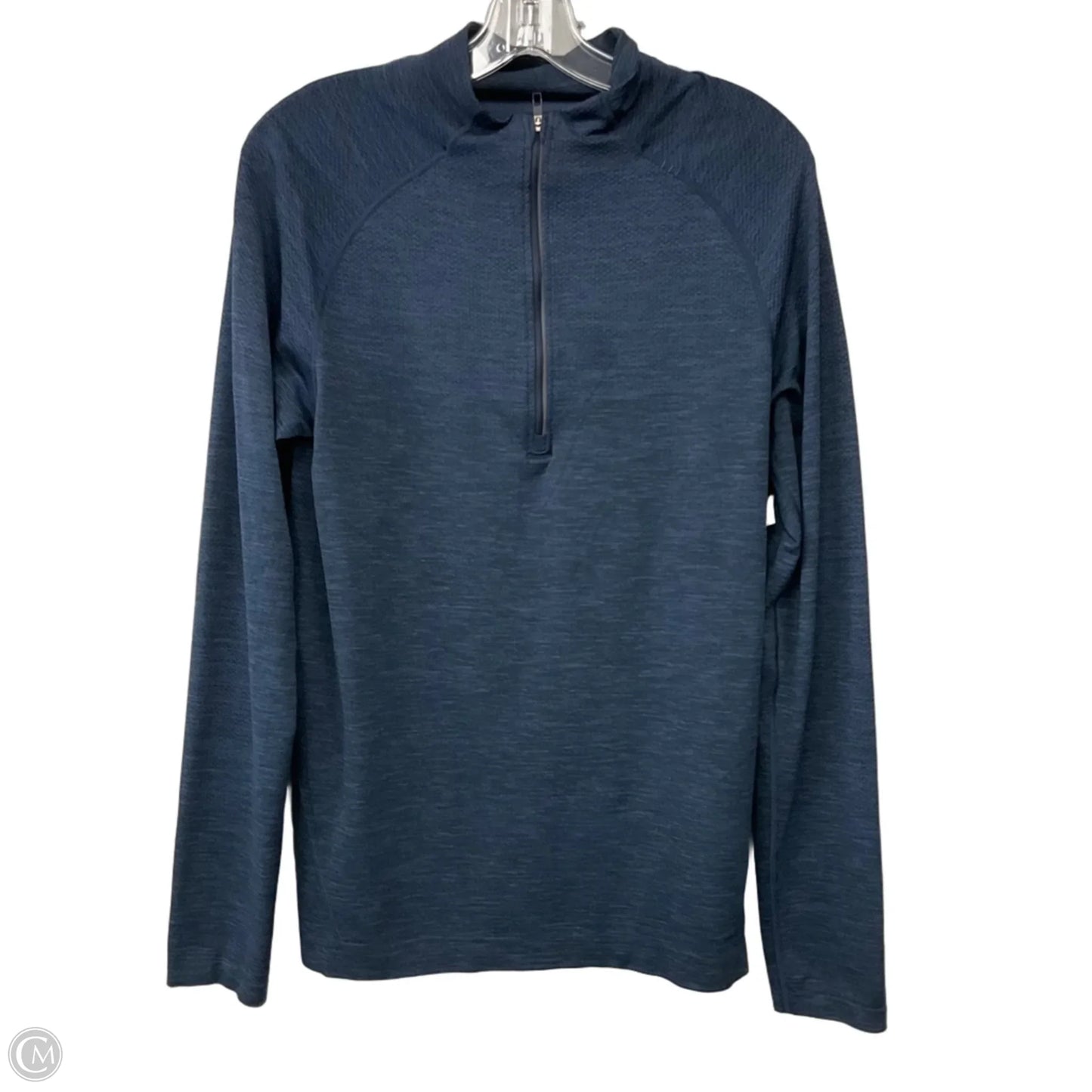 Athletic Top Long Sleeve Collar By Lululemon In Blue, Size: 8
