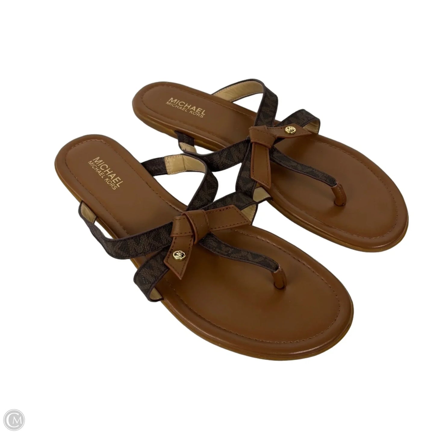 Sandals Flats By Michael By Michael Kors In Brown, Size: 8.5