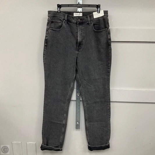 Jeans Straight By Abercrombie And Fitch In Black, Size: 12