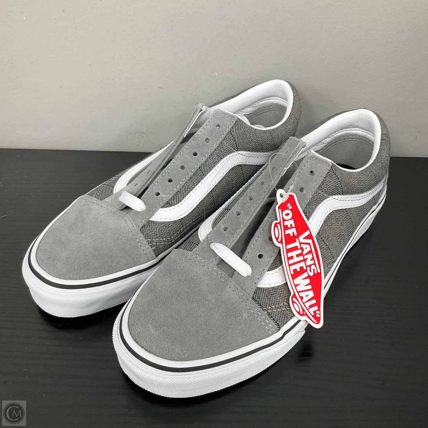 Shoes Sneakers By Vans In Black & Grey, Size: 7