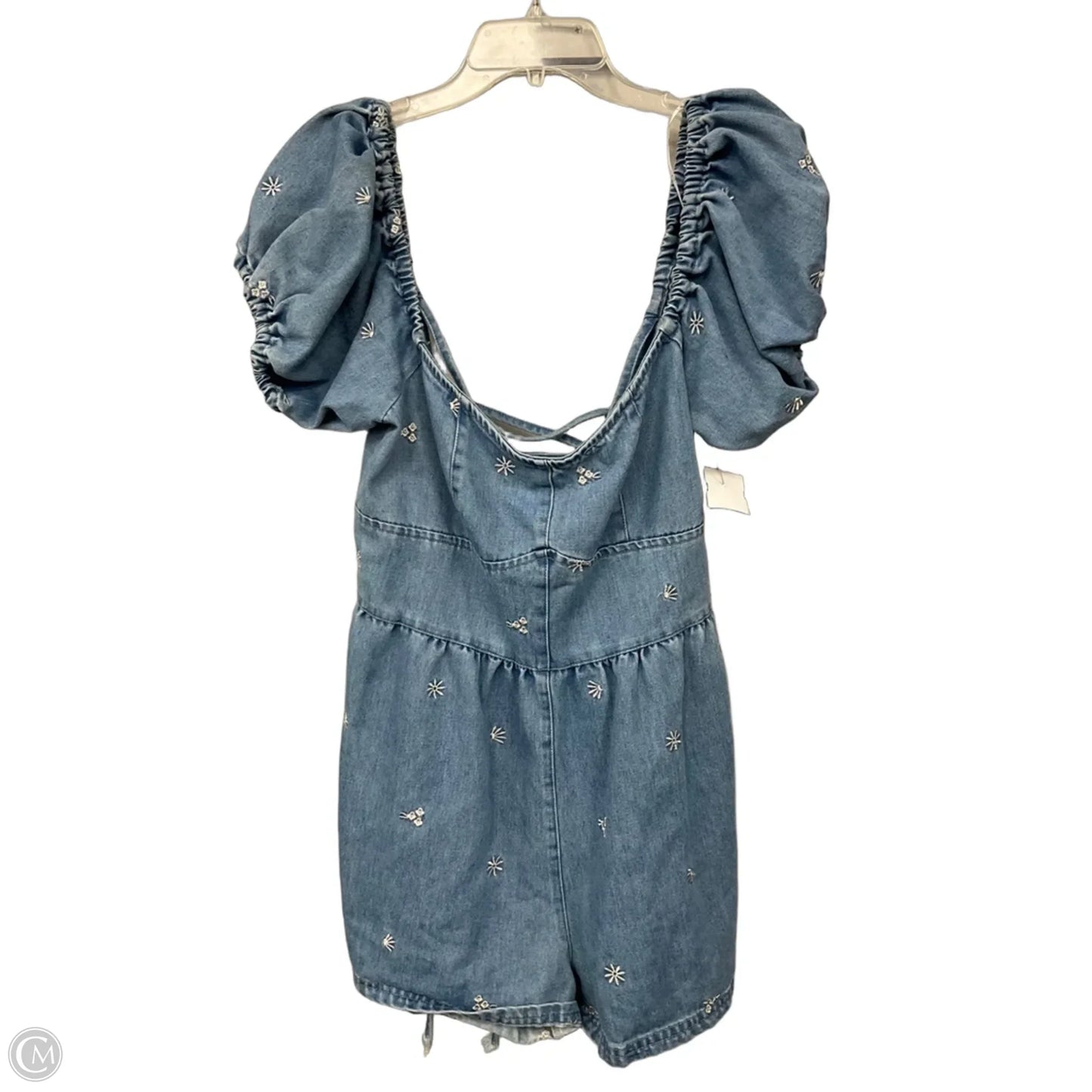 Romper By Lulus In Blue Denim, Size: L