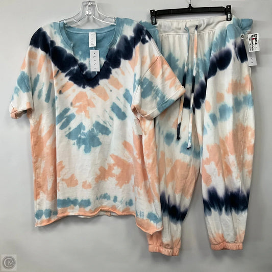 Pants Set 2pc By Livi Active In Tie Dye Print, Size: 18