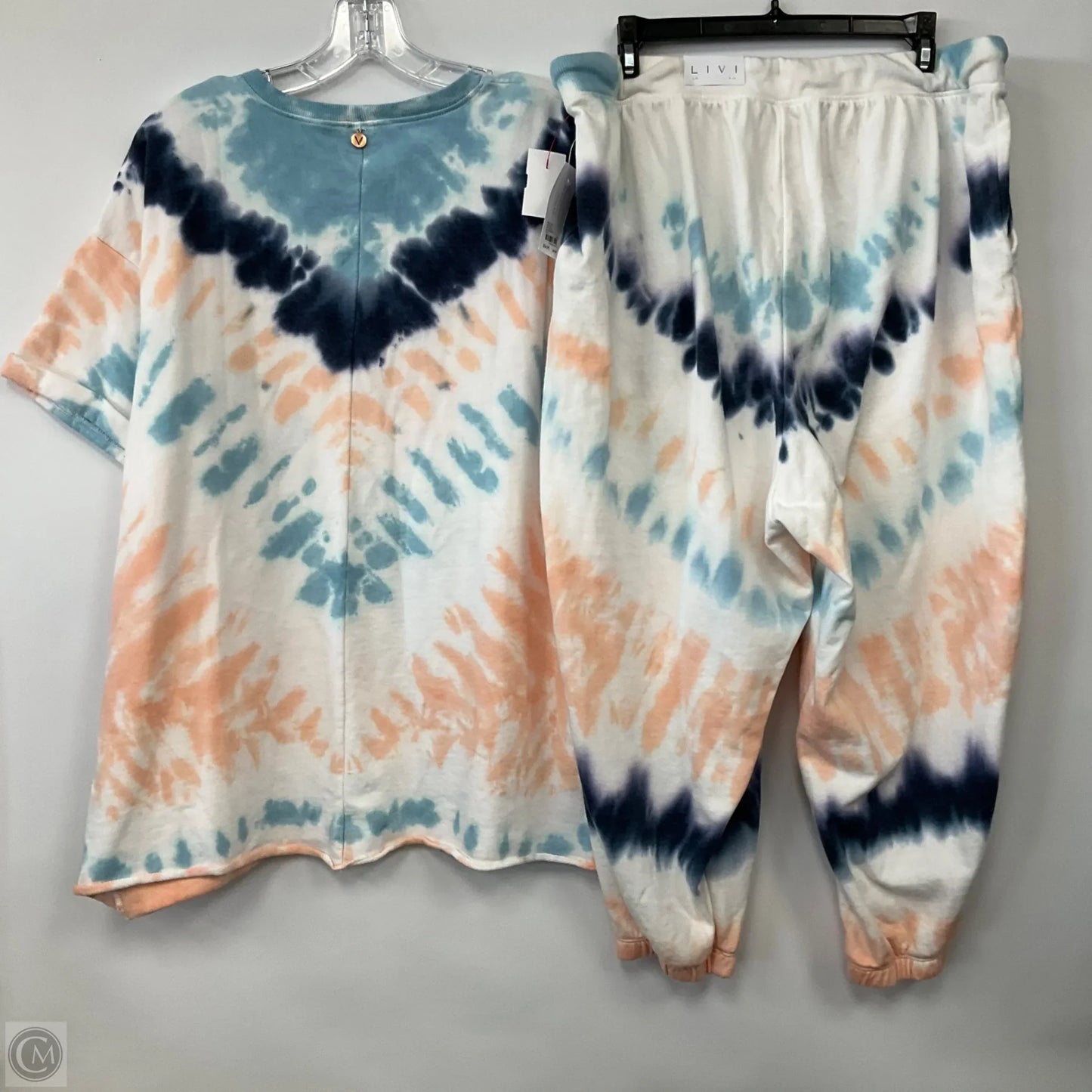 Pants Set 2pc By Livi Active In Tie Dye Print, Size: 18
