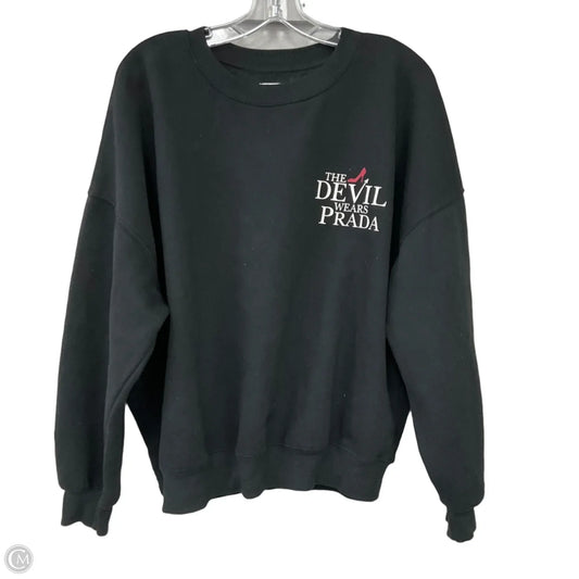 Sweatshirt Crewneck By Clothes Mentor In Black, Size: Xl