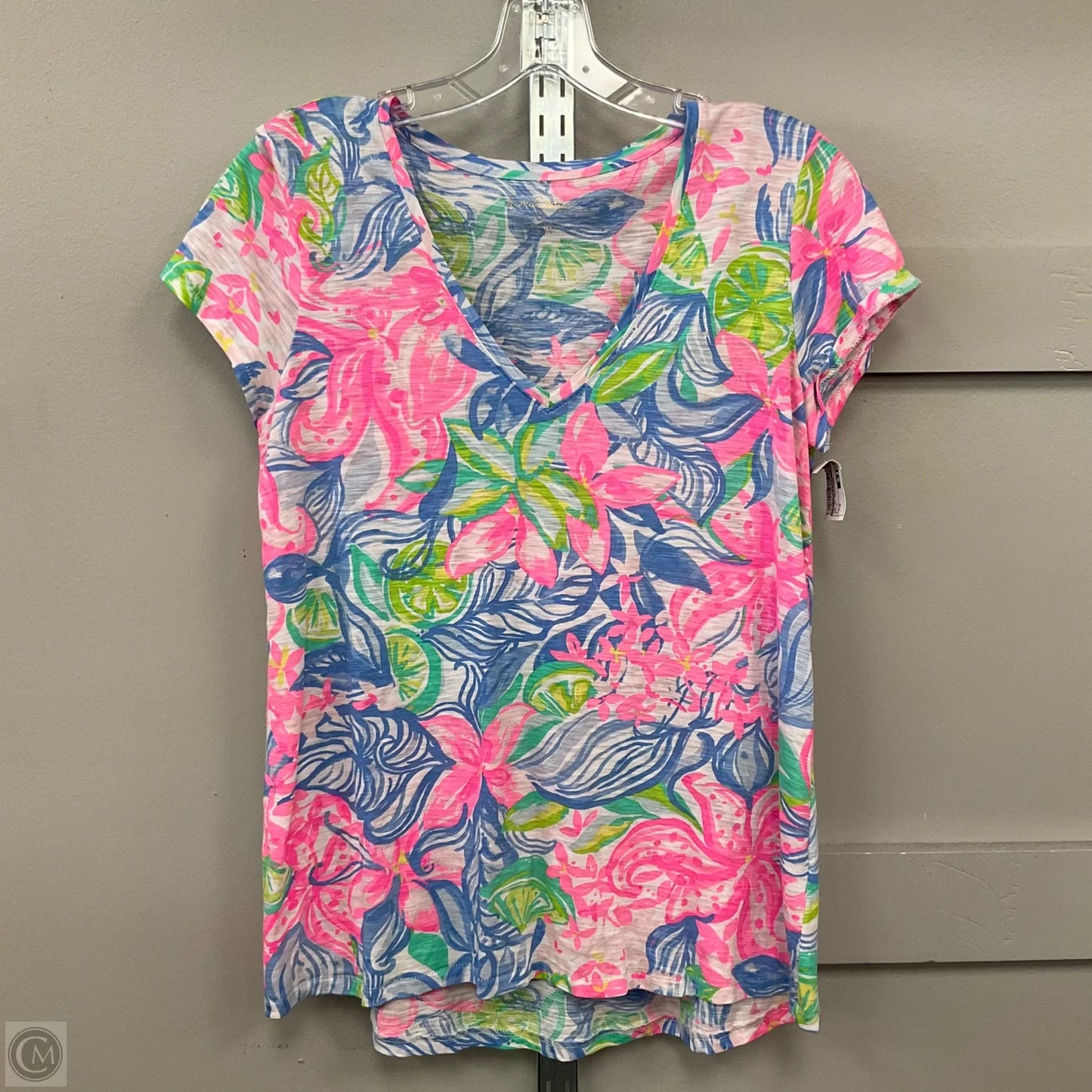 Top Short Sleeve Designer By Lilly Pulitzer In Multi-colored, Size: S