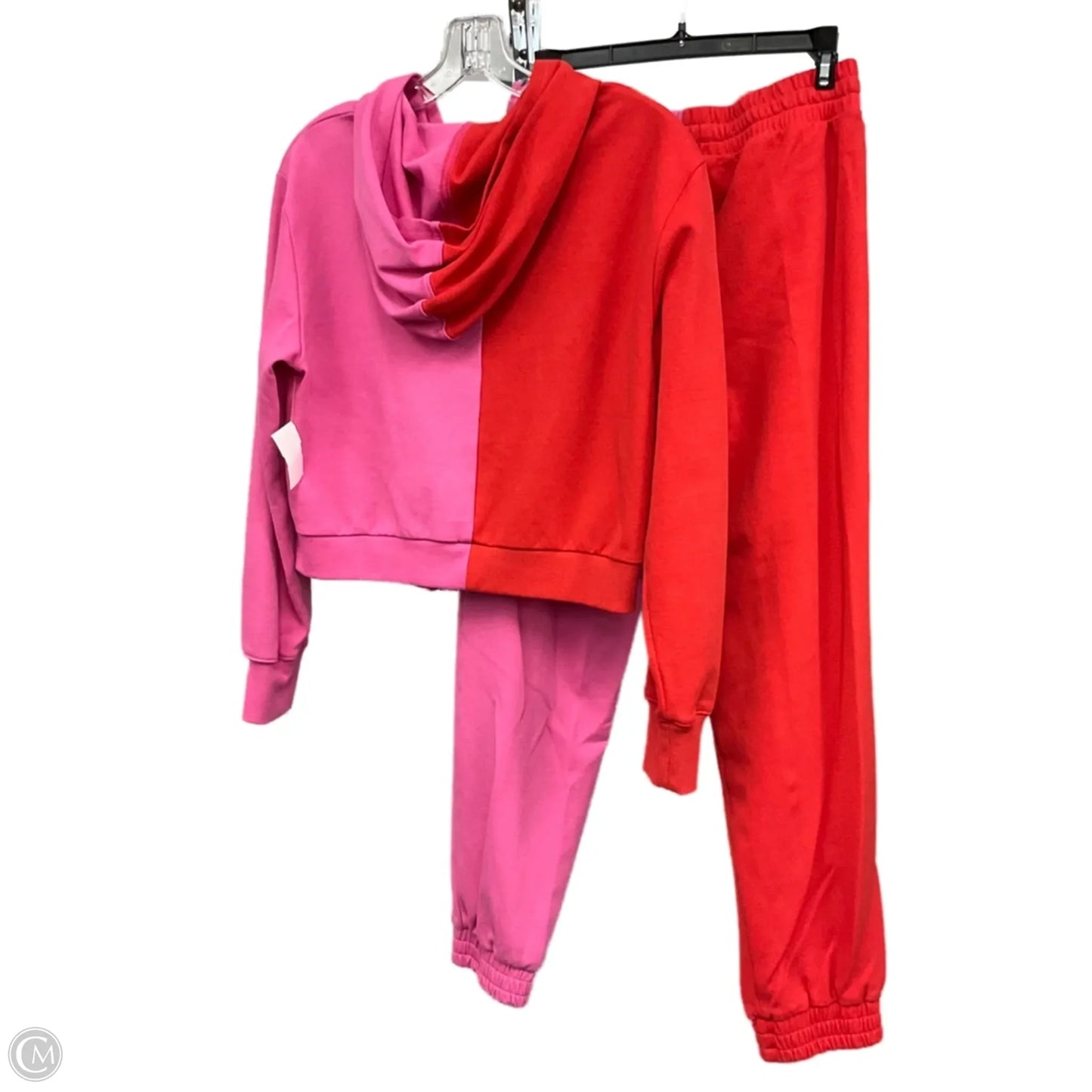 Lounge Set Pants By The Drop In Pink & Red, Size: S